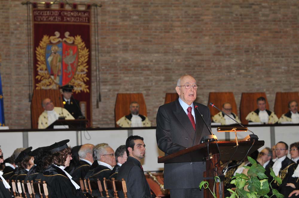 Il Presidente Napolitano a Perugia