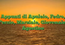 Appunti di Apuleio, Fedro, Persio, Marziale, Giovenale, Agostino Appunti di Apuleio, Fedro, Persio, Marziale, Giovenale, Agostino