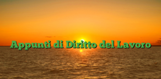 Appunti di Diritto del Lavoro Appunti di Diritto del Lavoro