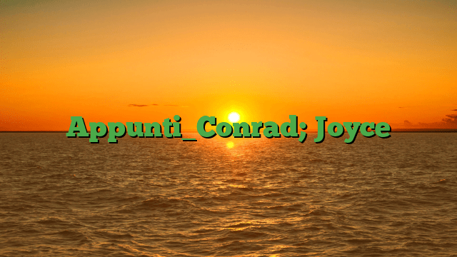 Appunti_Conrad; Joyce Appunti_Conrad; Joyce