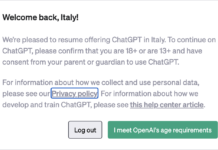 CHAT GPT di OPEN AI di nuovo accessibile in Italia chat GPT di nuovo online in Italia