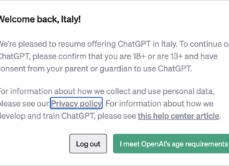 CHAT GPT di OPEN AI di nuovo accessibile in Italia chat GPT di nuovo online in Italia