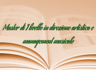 Master di I livello in direzione artistica e management musicale Master di I livello in direzione artistica e management musicale