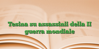 Tesina su assassinii della II guerra mondiale Tesina su assassinii della II guerra mondiale