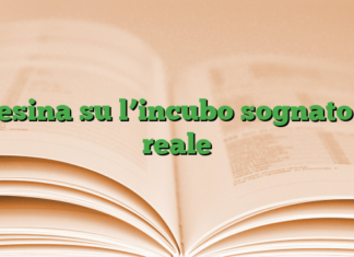 Tesina su l’incubo sognato e reale Tesina su l’incubo sognato e reale