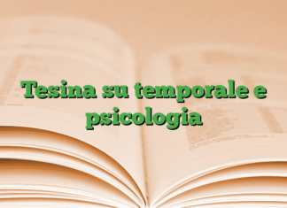 Tesina su temporale e psicologia Tesina su temporale e psicologia