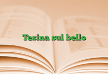 Tesina sul bello Tesina sul bello