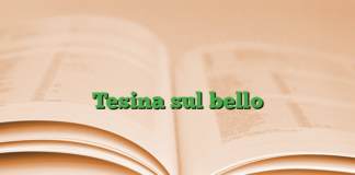 Tesina sul bello Tesina sul bello