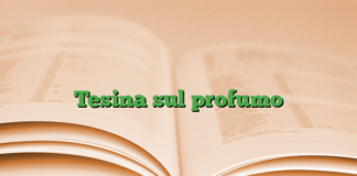 Tesina sul profumo Tesina sul profumo