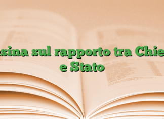 Tesina sul rapporto tra Chiesa e Stato Tesina sul rapporto tra Chiesa e Stato