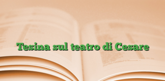 Tesina sul teatro di Cesare Tesina sul teatro di Cesare