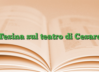 Tesina sul teatro di Cesare Tesina sul teatro di Cesare