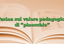 Tesina sul valore pedagogico di “pinocchio” Tesina sul valore pedagogico di “pinocchio”