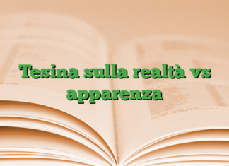 Tesina sulla realtà vs apparenza Tesina sulla realtà vs apparenza