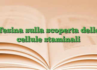 Tesina sulla scoperta delle cellule staminali Tesina sulla scoperta delle cellule staminali