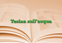 Tesina sull’acqua Tesina sull’acqua