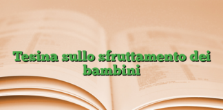Tesina sullo sfruttamento dei bambini Tesina sullo sfruttamento dei bambini
