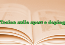 Tesina sullo sport e doping Tesina sullo sport e doping