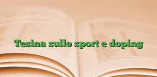 Tesina sullo sport e doping Tesina sullo sport e doping
