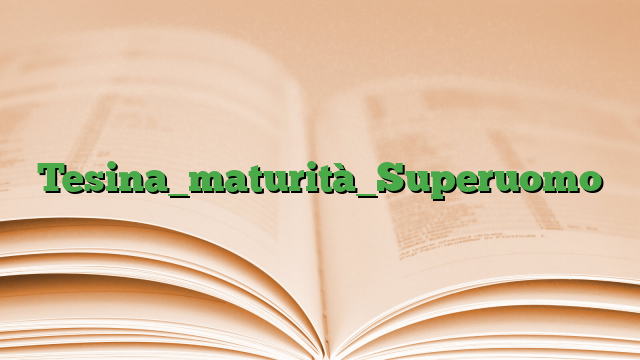 Tesina_maturità_Superuomo