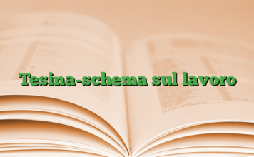 Tesina-schema sul lavoro Tesina-schema sul lavoro
