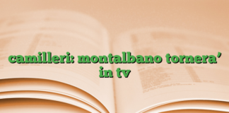 camilleri: montalbano tornera’ in tv camilleri: montalbano tornera’ in tv