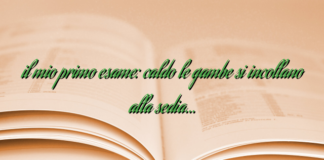 il mio primo esame: caldo le gambe si incollano alla sedia… il mio primo esame: caldo le gambe si incollano alla sedia…