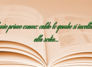 il mio primo esame: caldo le gambe si incollano alla sedia… il mio primo esame: caldo le gambe si incollano alla sedia…