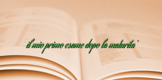 il mio primo esame dopo la maturita’ il mio primo esame dopo la maturita’