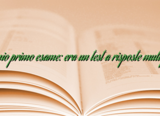 il mio primo esame: era un test a risposte multiple il mio primo esame: era un test a risposte multiple