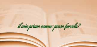 il mio primo esame: posso farcela? il mio primo esame: posso farcela?