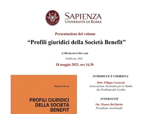 Domenico Siclari: “Profili Giuridici della Società Benefit”