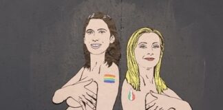 Elly e Giorgia nude in strada a Milano, l’opera dello street artist