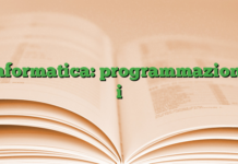 informatica: programmazione i informatica: programmazione i