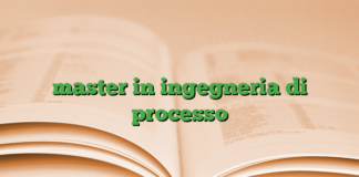 master in ingegneria di processo master in ingegneria di processo
