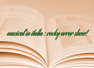 musical in italia : rocky orror show! musical in italia : rocky orror show!