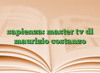 sapienza: master tv di maurizio costanzo sapienza: master tv di maurizio costanzo