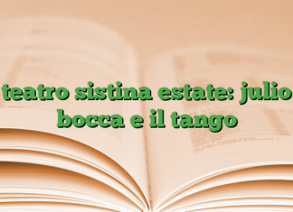 teatro sistina estate: julio bocca e il tango teatro sistina estate: julio bocca e il tango