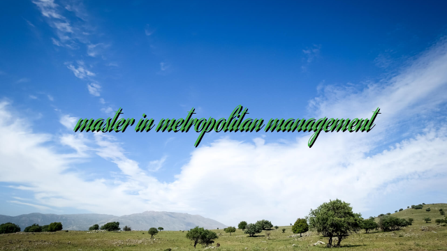 master in metropolitan management