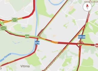 Inferno Cristoforo Colombo: laterale altezza Mezzocammino chiusa dai vigili del fuoco.