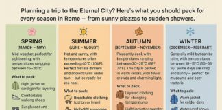 What to Pack for Rome – Season by Season 2025 Edition ROME WEATHER GUIDE